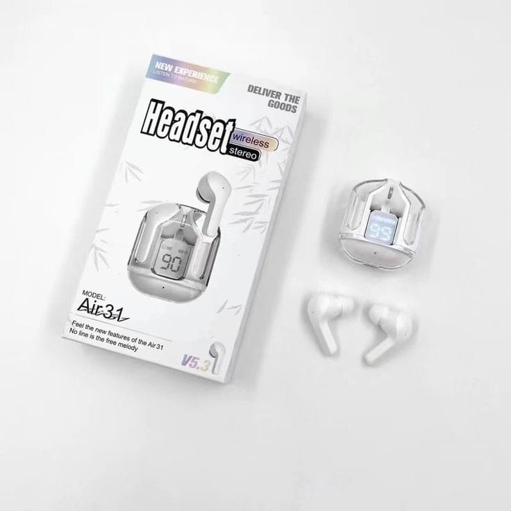 AirBud 31 TWS Transparent Earbuds